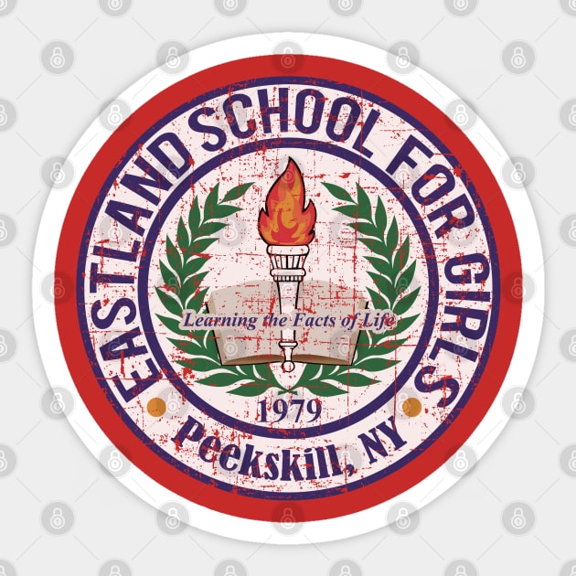 Eastland School for Girls, distressed and faded Sticker by hauntedjack